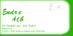 endre alb business card